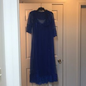 Blue two piece lingerie NWOT